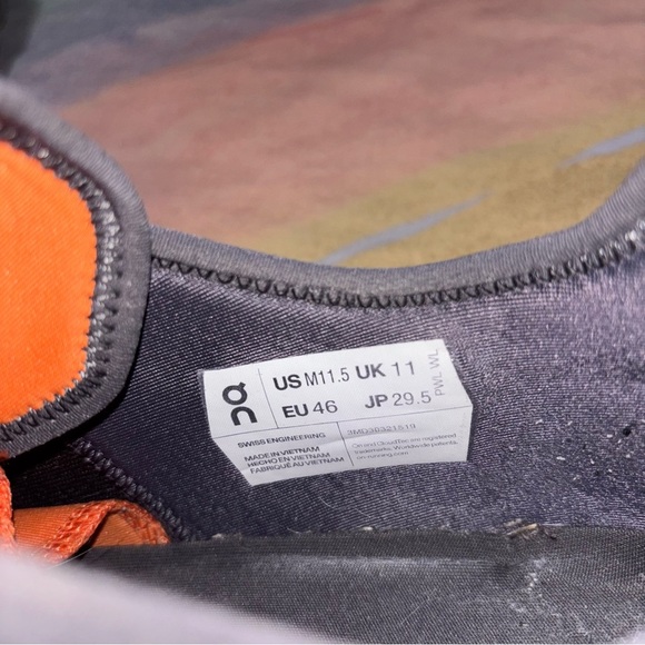 On Runny Cloud X 3 AD Sneakers men size 11.5 orange shadow - Picture 7 of 11